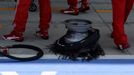 The punctured tyre of Ferrari Formula One driver Felipe Massa of Brazil is seen during the British Grand Prix at the Silverstone Race circuit, central England, June 30, 2