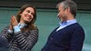 Chelsea's owner Roman Abramovich and girlfriend Dasha Zhukova attend the Champions League semi-final second leg soccer match against Atletico Madrid at Stamford Bridge st