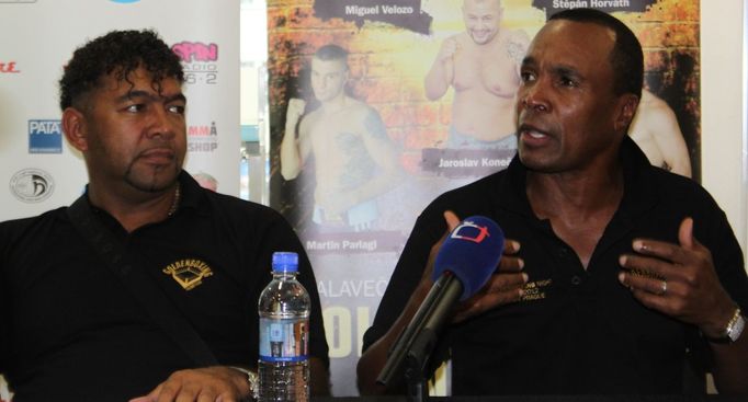 Sugar Ray Leonard a Michal Břetenář v Praze