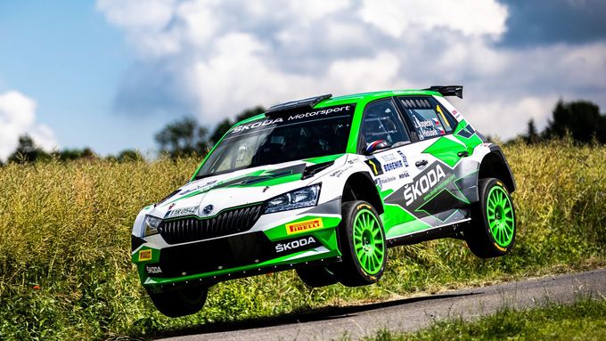 Jan Kopecký, Škoda Fabia Rally2 evo na trati Rallye Bohemia 2021