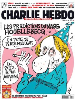 Obálka Charlie Hebdo ze dne teroristického útoku v roce 2015.