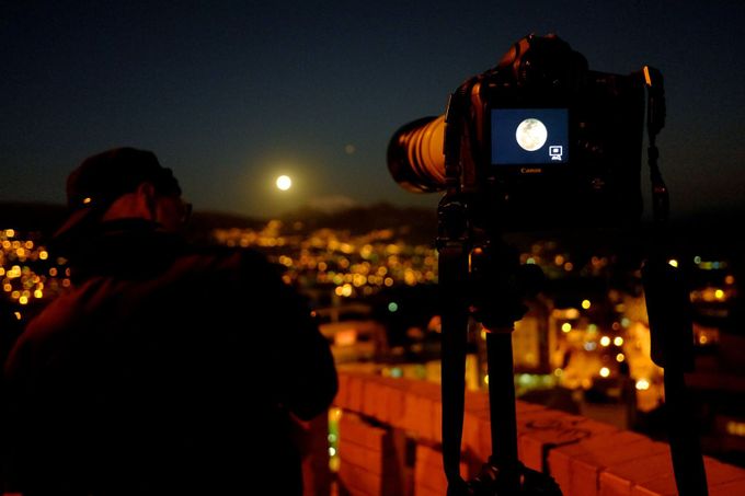 Zatmění Měsíce pozorovali i obyvatelé bolivijského hlavního města La Paz.