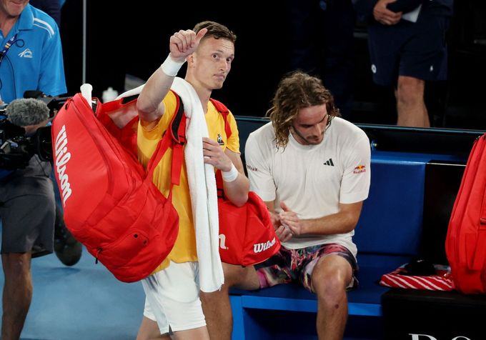 Jiří Lehečka - Stefanos Tsitsipas, Australian Open 2023, čtvrtfinále