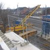 Stavba mostu ve Studénce