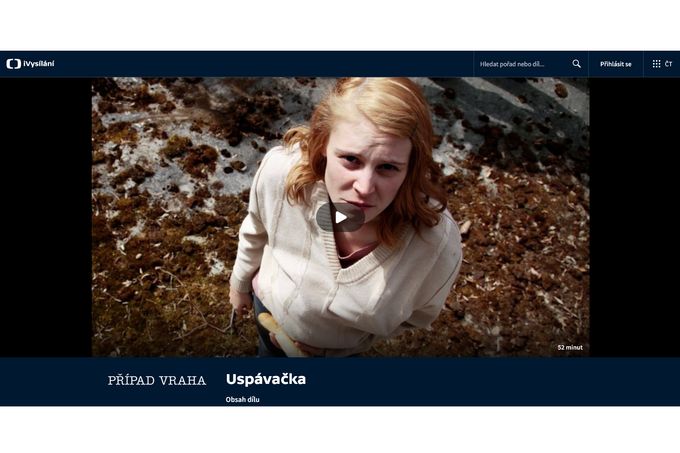 Scéna z dokumentárního cyklu České televize Případ vraha: Uspávačka (2014), který mapuje případ sériové vražedkyně Jaroslavy Fabiánové.