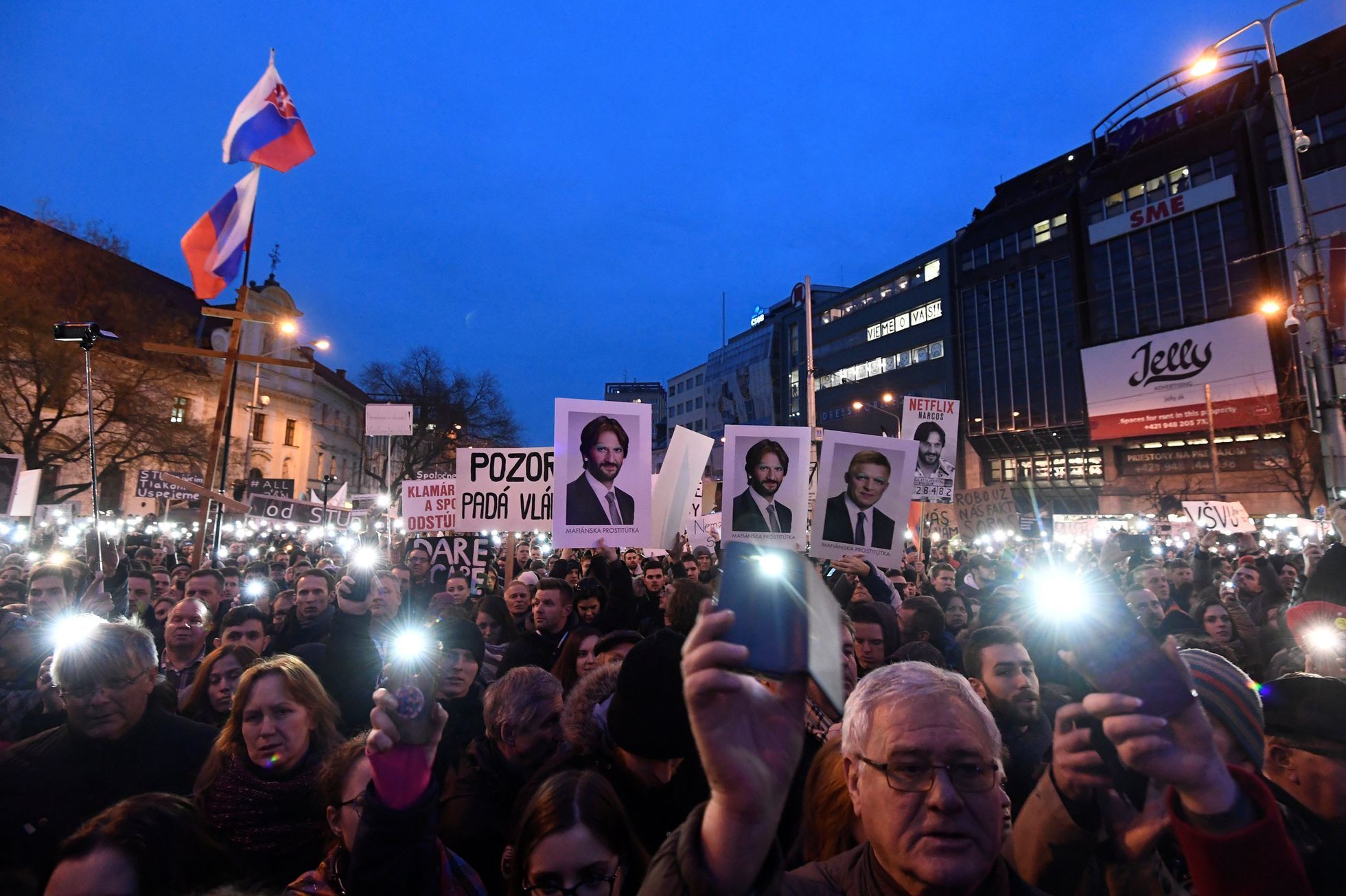Demonstrace na Slovensku - 9. března 2018