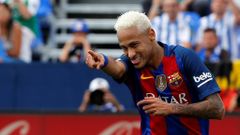 Neymar se raduje z branky v síti Leganés