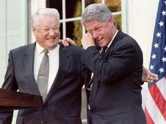 Bill Clinton s Borisem Jelcinem.