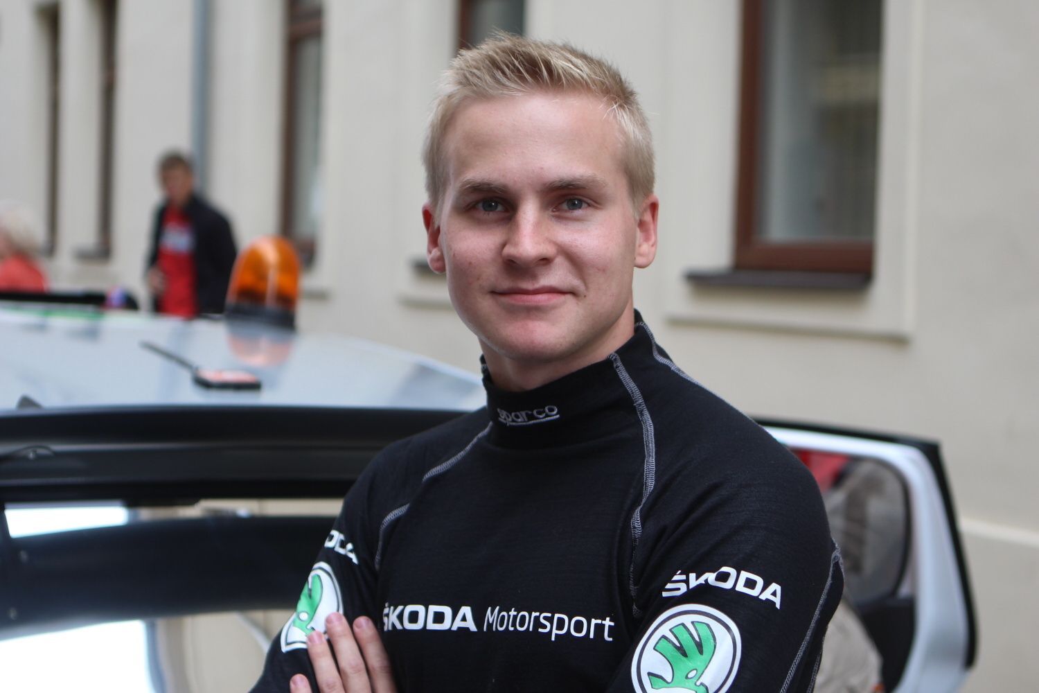 Rallye Bohemia 2014: Esa Pekka Lappi je pro změnu mistrem Finska a současně továrním jezdcem Škody.