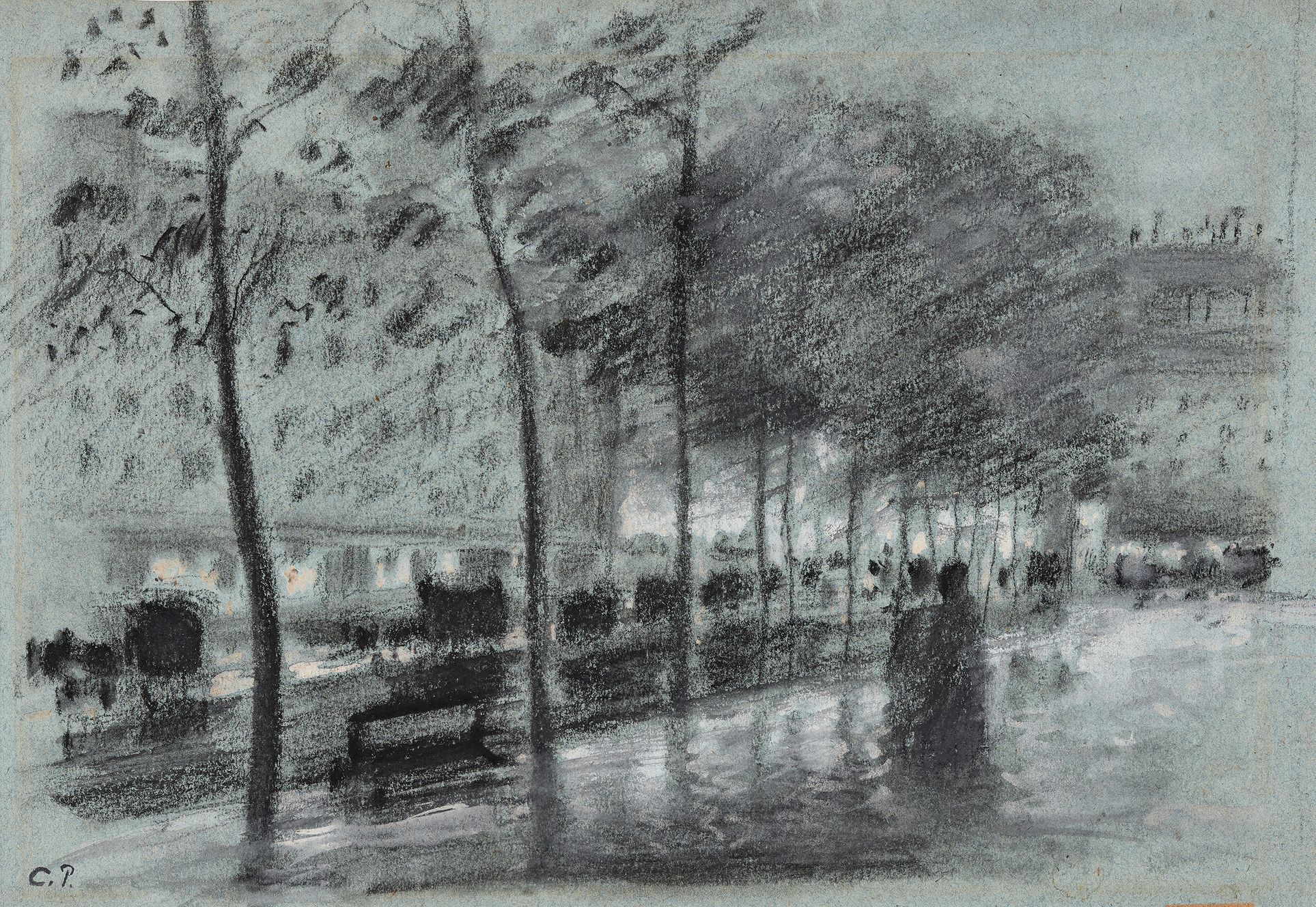 Camille Jacob Pissarro (1830–1903) Noční ulice