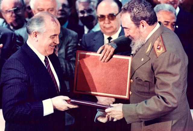 Fidel Castro a Michail Gorbačov