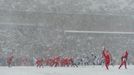 Blizzard při utkání amerického fotbalu Buffalo Bills - Indianapolis Colts