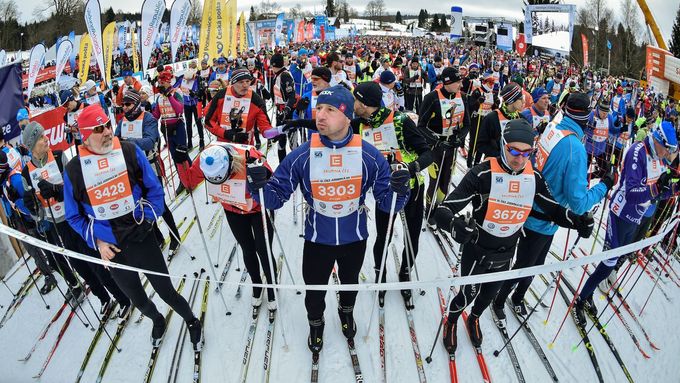 Start 51. ročníku Ski Classics v dálkovém lyžování na 50 kilometrů klasicky Jizerská padesátku