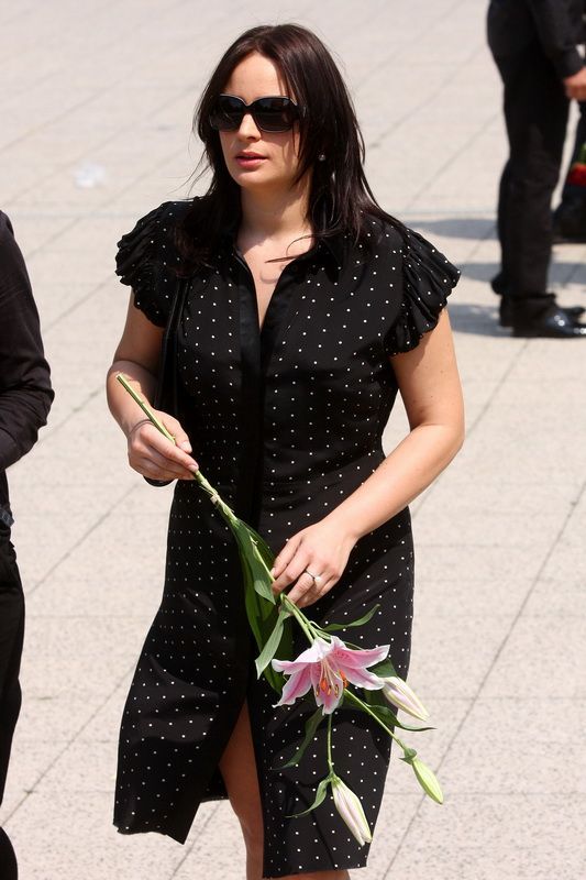 Pohřeb Vladimíra Dlouhého - Jitka Čvančarová