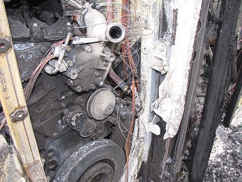 Požár městského autobusu v Ostravě - Hošťálkovicích