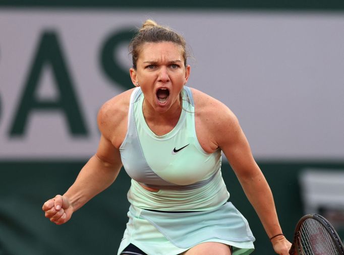 Simona Halepová na French Open 2022.