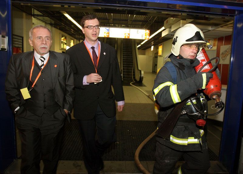 Zásah hasičů na sjezdu ČSSD