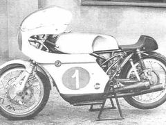 Motocykl ČZ 350 V4, na němž Bohumil Staša roku 1971 vybojoval druhé místo v Brně.