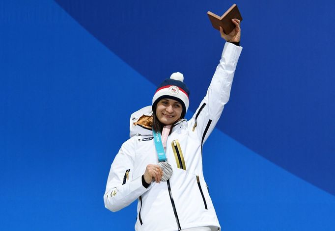 Martina Sáblíková se stříbrnou medailí ze závodu na 5000 m na ZOH 2018