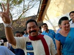 Mahinda Radžapaksa vítězný