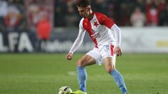 Lukáš Pokorný v zápase 16. kola Slavia - Teplice