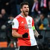Marcos Senes slaví druhý gól Feyenoordu v prvním čtvrtfinále Evropské konferenční ligy Feyenoord - Slavia