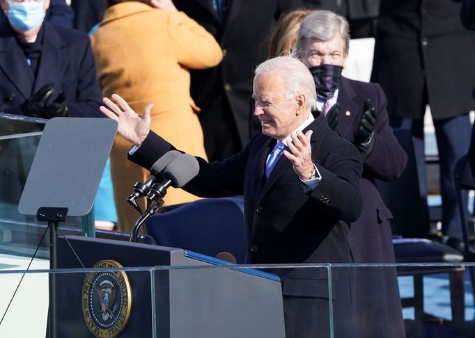 Americký prezident Joe Biden během své inaugurace.