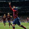 Barcelona's Messi celebrates after scoring a penalty goal against Real Madrid during La Liga's second 'Clasico' soccer match of the season in Madrid