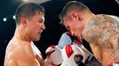 World champion Gennadiy Golovkin of Kazakhstan (L) punches Martin Murray of England during the WBA-WBC-IBO Middleweight World Championship in Monte Carlo, early February