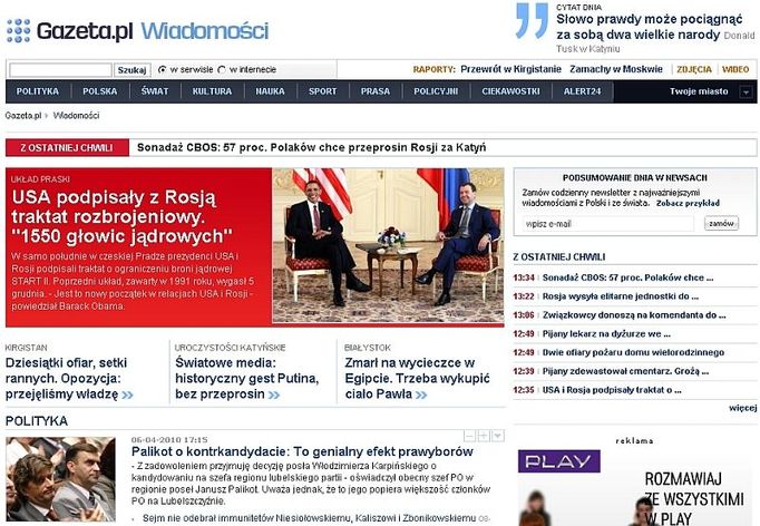 Gazeta Wyborcza, Polsko