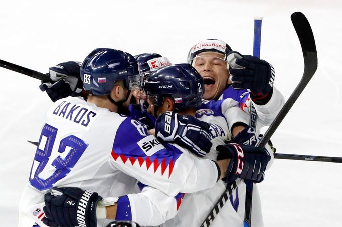 MS 2018 Česko-Slovensko: Michal Krištof slaví gól na 0:1