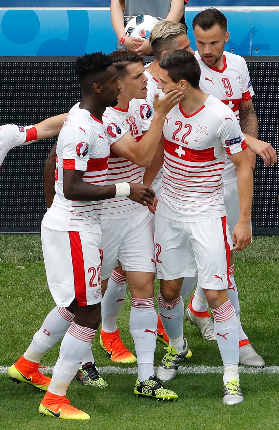Euro 2016, Švýcarsko-Albánie: Švýcaři slaví gól na 1:0
