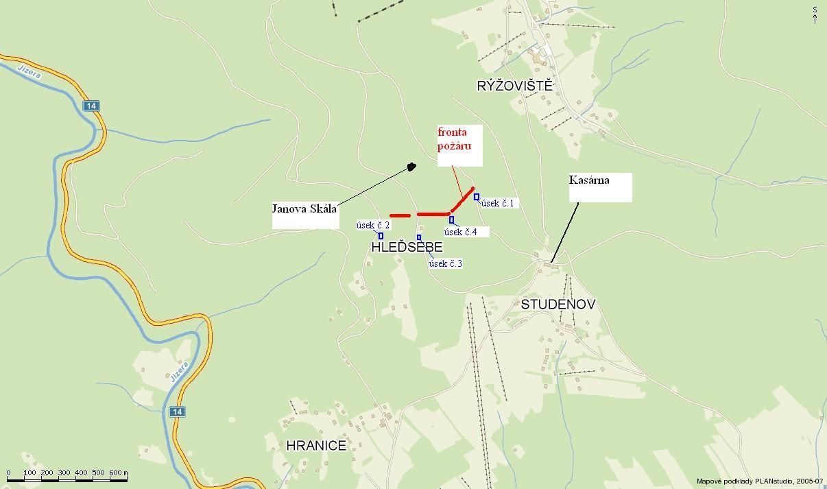 Cvičení hasičů v KRNAP