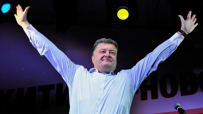 Vítěz voleb Petro Porošenko.