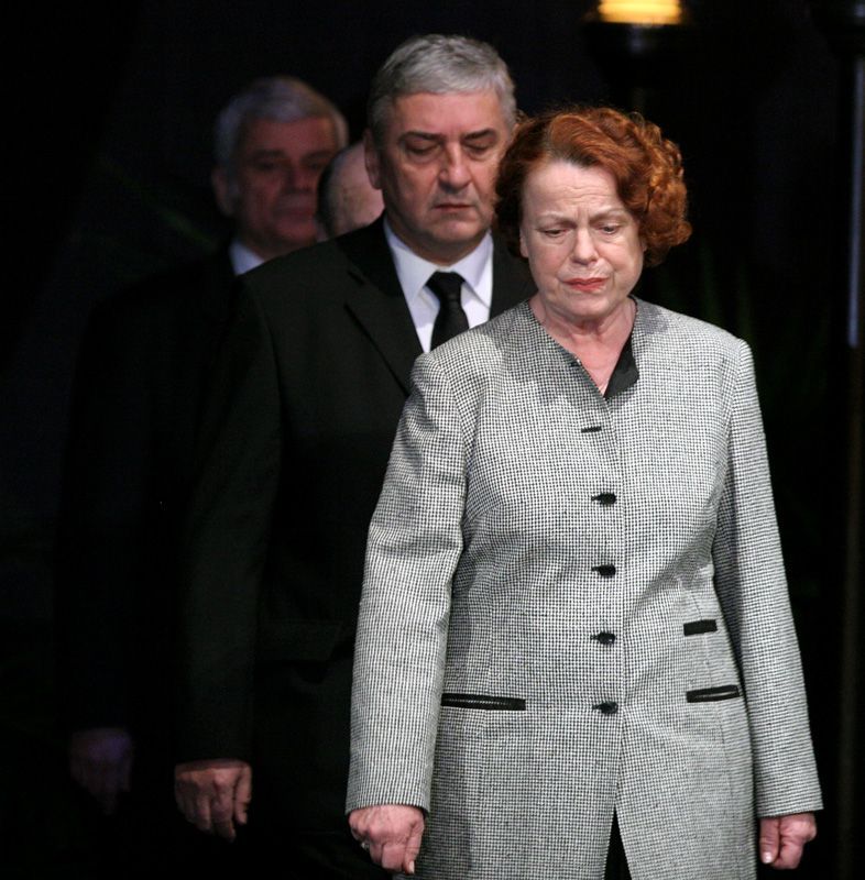 Pohřeb Radovana Lukavského v Národním divadle