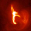 An image of the solar flare taken using the X-Ray Telescope onboard Hinode on June 7, 2007. This shows the flare loops in the solar atmopshere at temperatures exceeding 10 million degree Celsius. Courtesy of JAXA.
