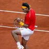 Rafael Nadal se raduje v baráži Davisova poháru