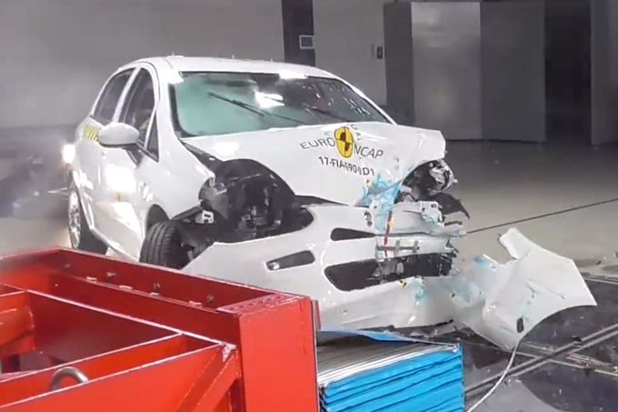 Crash test Fiata Punto z roku 2017