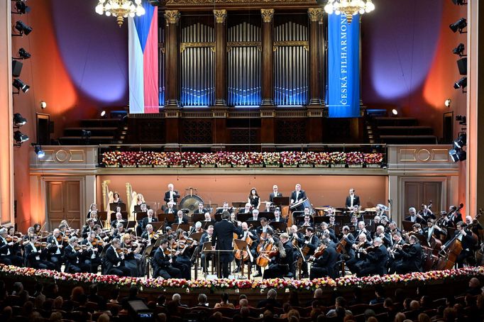 Snímek z novoročního koncertu České filharmonie.