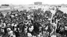 popis: Bodies return to Israel after the Munich Olympics - 07 Sep 1972 1972-09-07 00:00:00 Mandatory Credit: Photo by Neri Gavish/Israel Sun / Rex Features (1701582d) Families on the coffins of the 11 Israelis murdered in Munich by terrorists arrive at Lod (now Ben Gurion) Airport Bodies return to Israel after the Munich Olympics - 07 Sep 1972