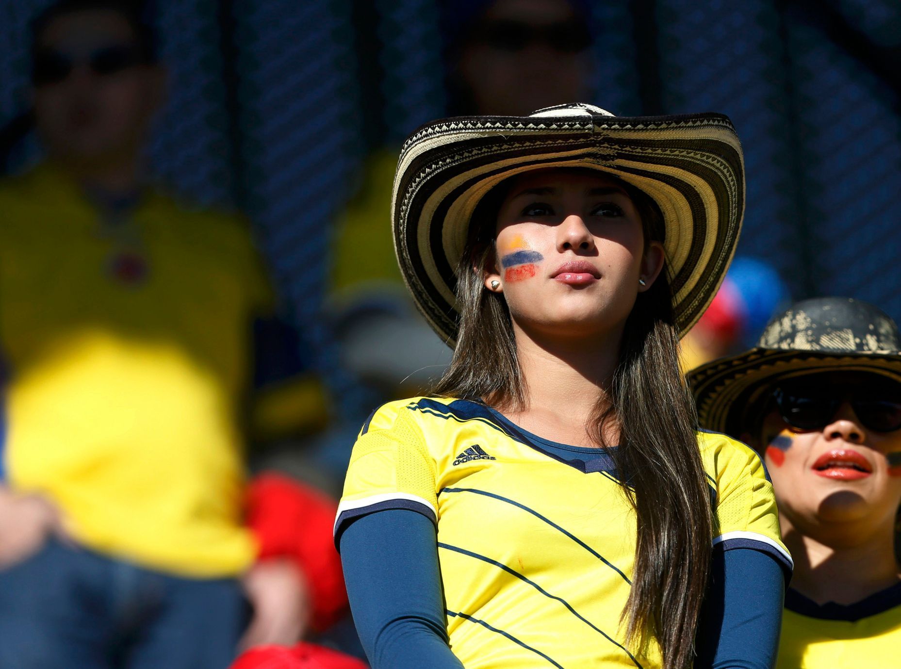 Kolumbijská fanynka na Copa Américe 2015