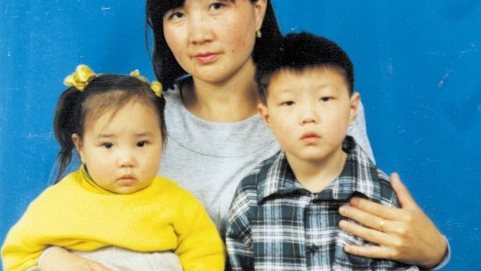 Tuul Terbish in 1997 with daughter Odko and son Dashka. Ten years later, Terbish left Mongolia to work in the Czech Republic (photo courtesy of Tuul Terbish).