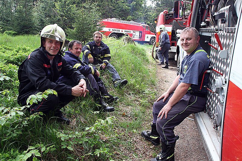 Cvičení hasičů v KRNAP