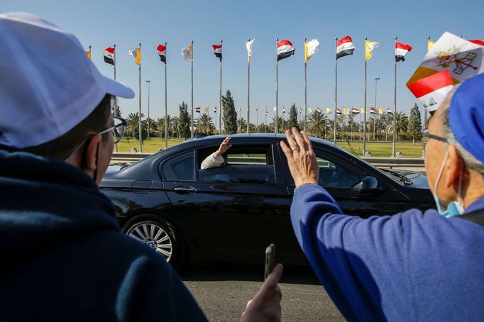 Papež František na návštěvě Iráku.
