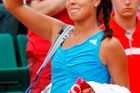 Smutná Ana Ivanovičová po vyřazení ve 4. kole Roland Garros.