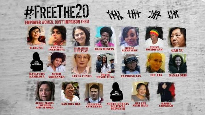 Dvacet tváří americké kampaně #FreeThe20.