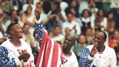 Dream tým na OH 1992: Larry Bird , Michael Jordan,  Scottie Pippen aClyde Drexler