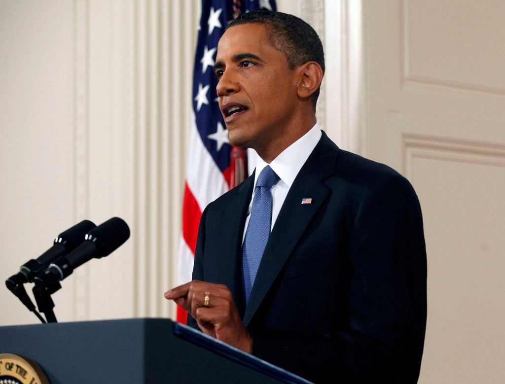 Barack Obama oznamuje v přímém přenosu, jak budou USA stahovat vojáky z Afghánistánu.