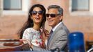 George Clooney, Amal Alamuddin v Benátkách