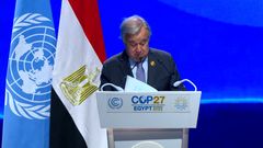 Generální tajemník OSN Antonio Gueterres na konferneci COP27 četl špatnou řeč